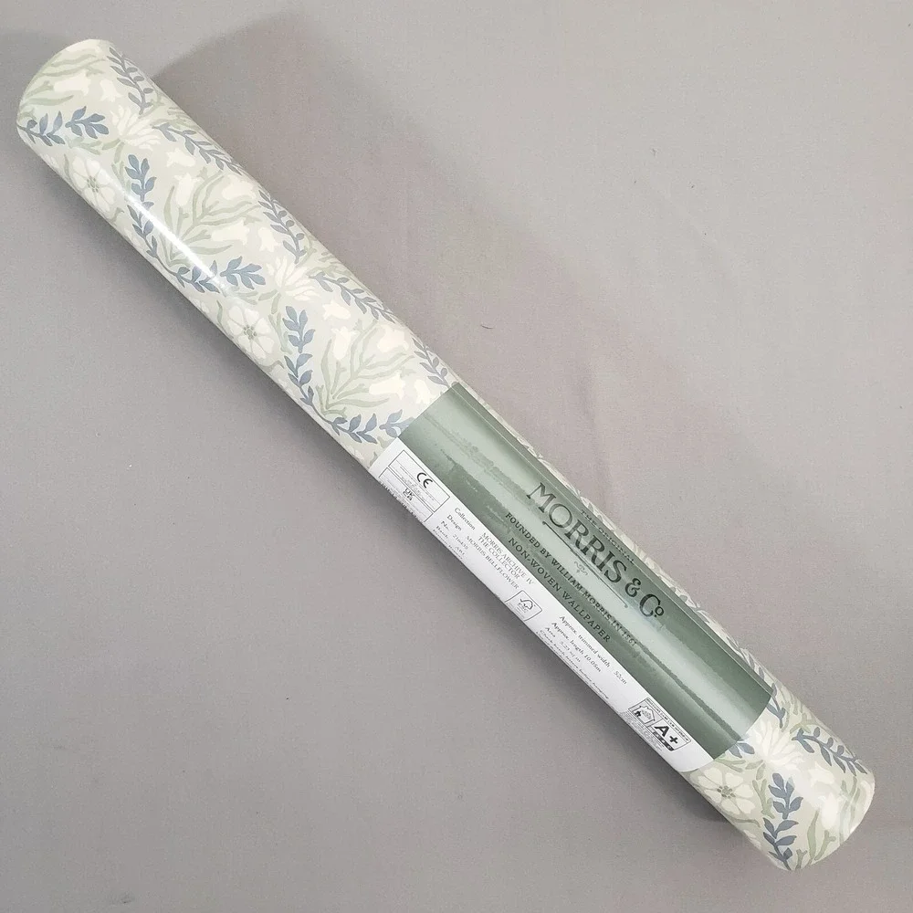 Morris & Co. Bellflower Grey / Fennel Wallpaper Double‎ Roll Unopened No.216435